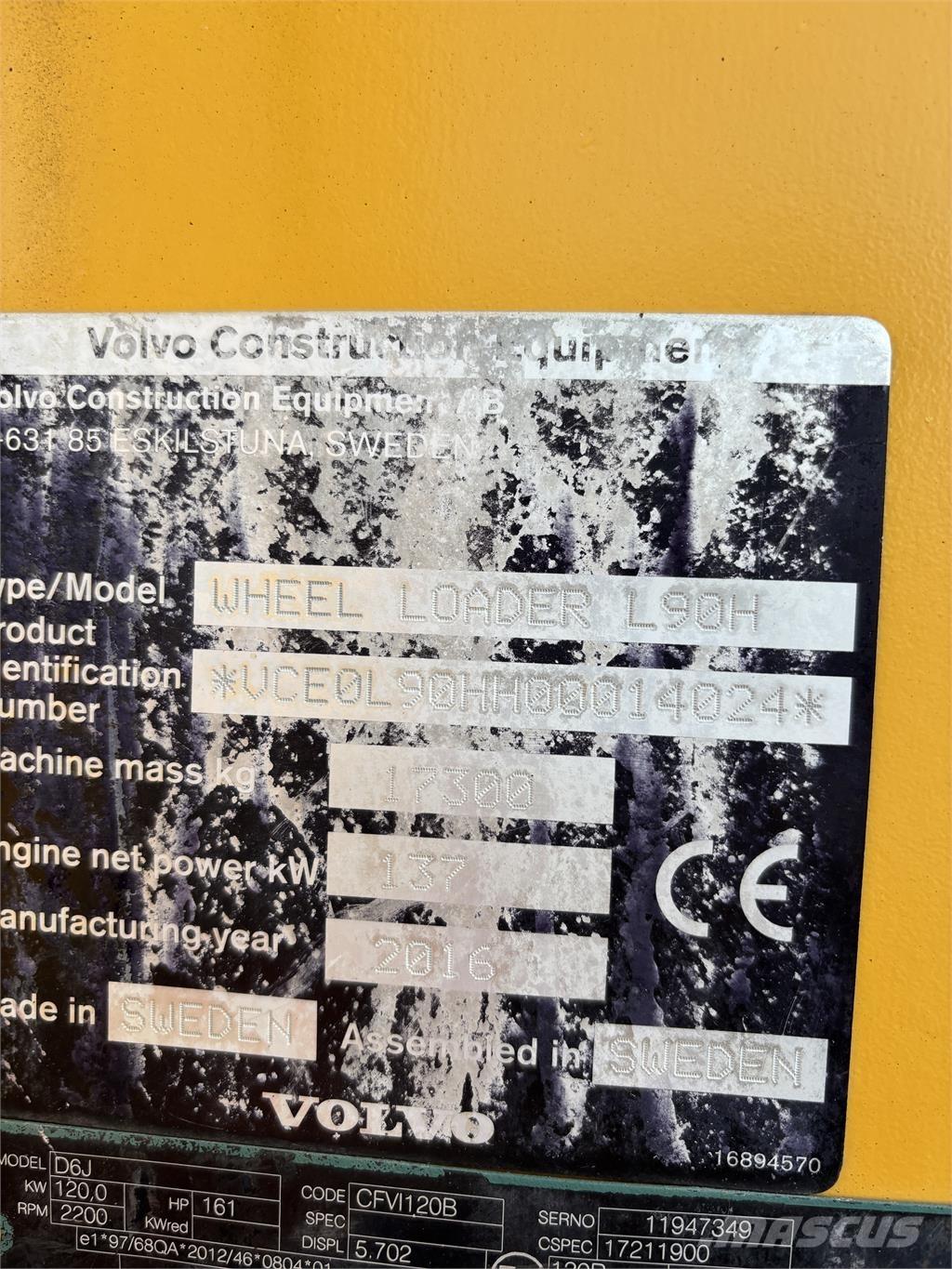 Volvo L90H Incarcator pe pneuri