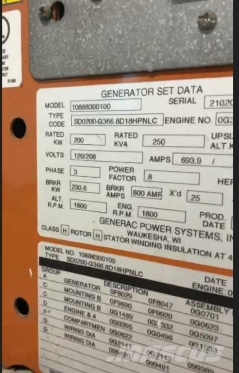 Generac SD200 Generatoare Diesel
