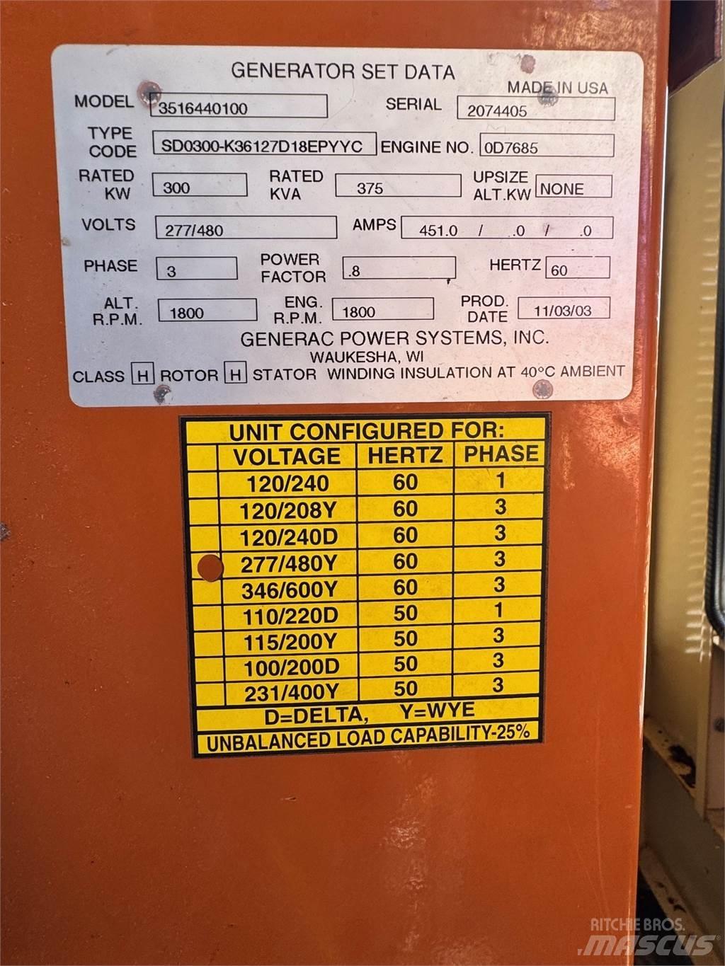 Generac SD300 Generatoare Diesel