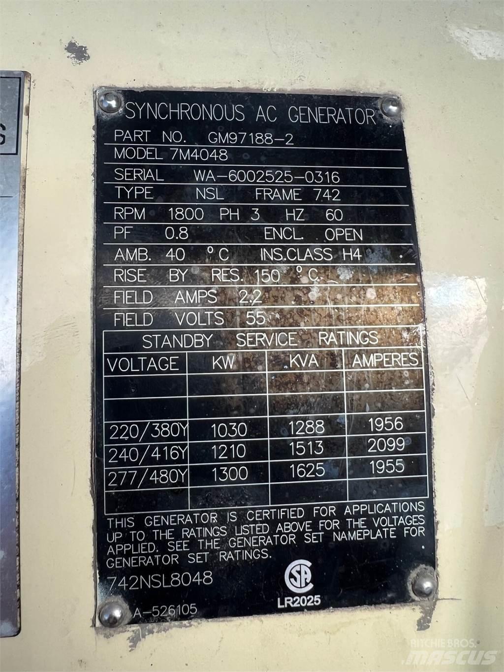 Kohler 1000kW Generatoare pe Gaz
