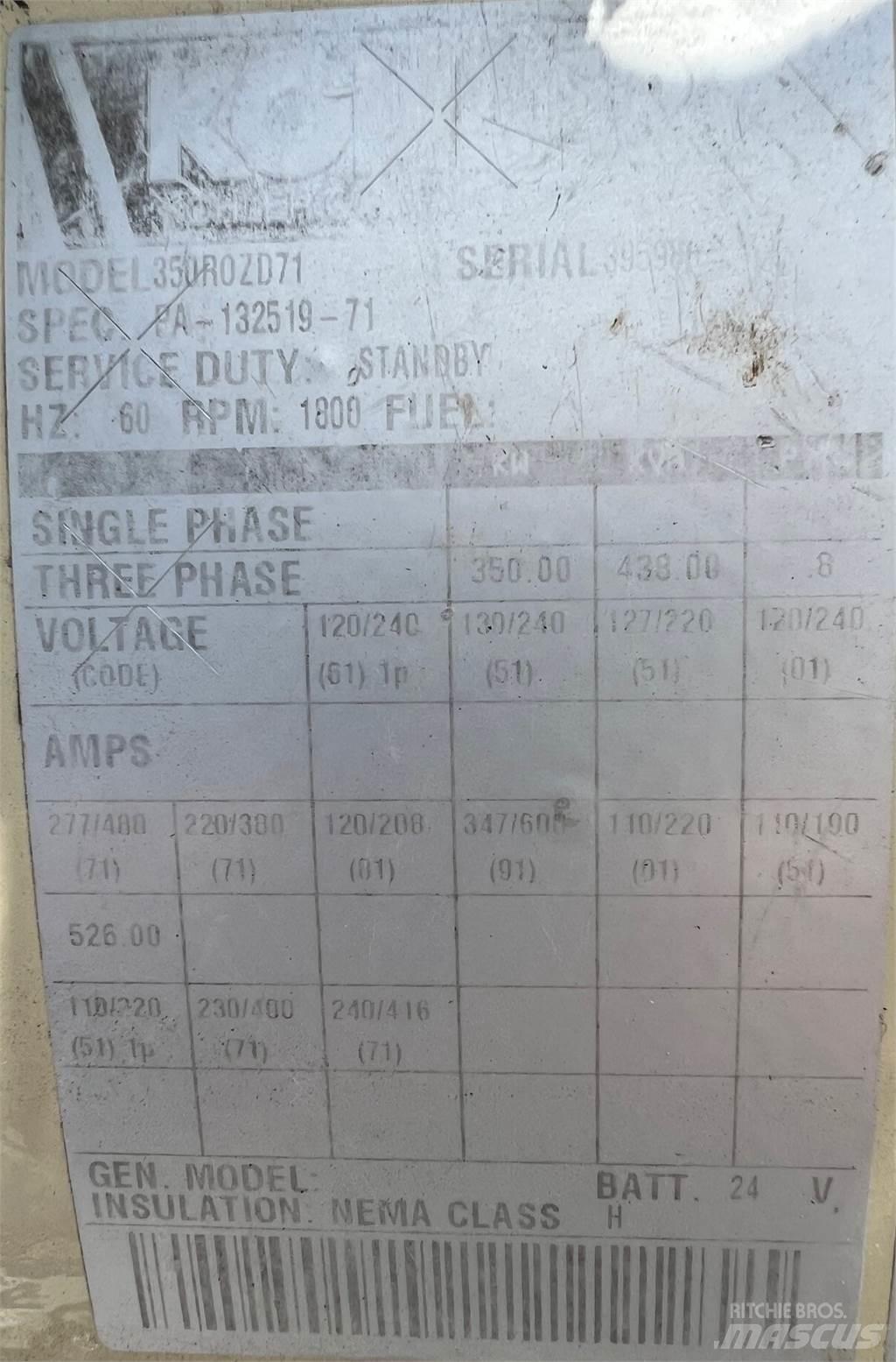Kohler 350kW Alte generatoare