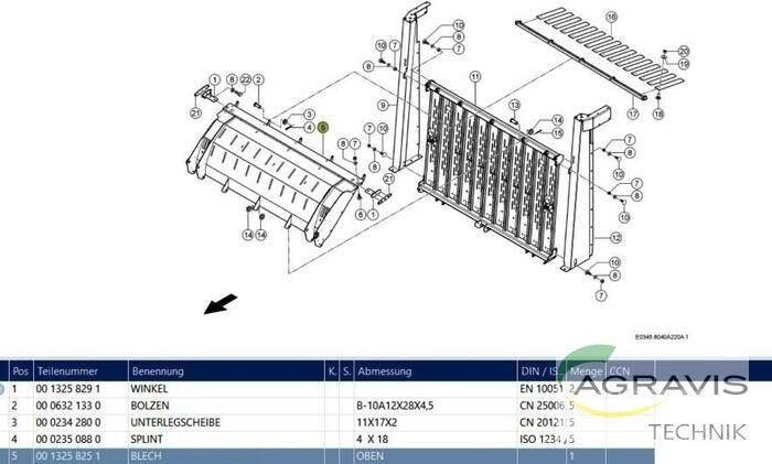 CLAAS ANHÄCKSELKLAPPE Utilaje si accesorii folosite la cresterea animalelor