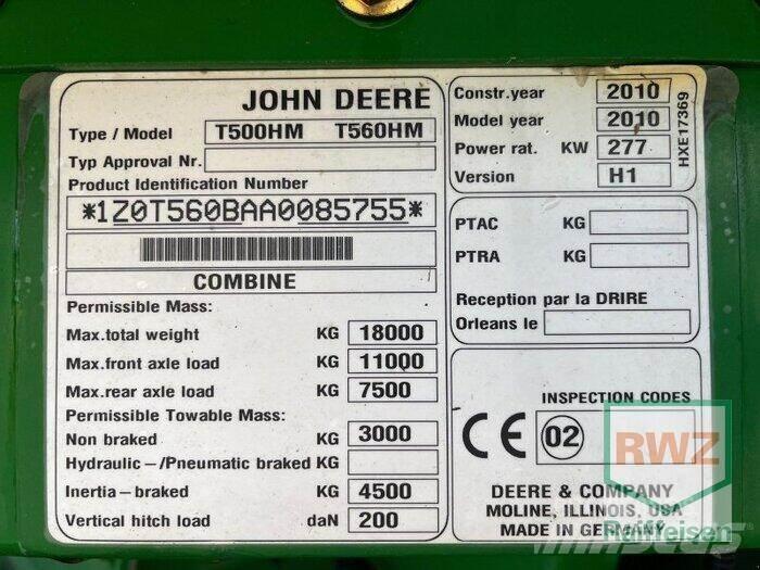 John Deere T560 Combine de secerat