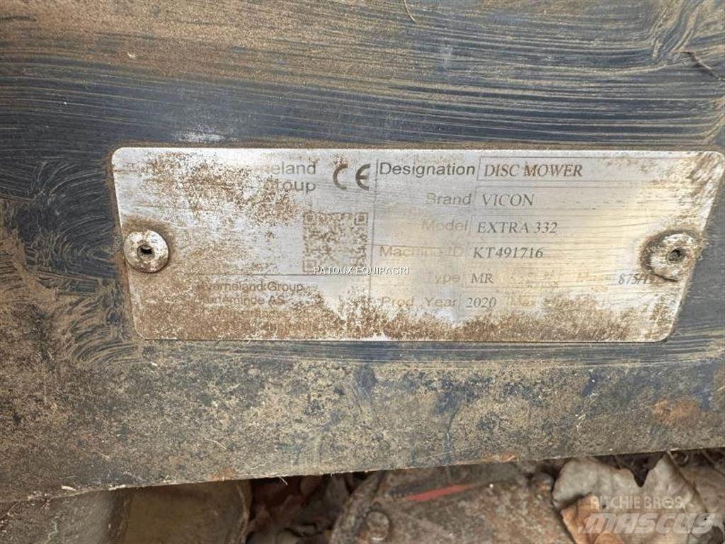 Vicon EXTRA 332 Grapa si pluguri rotative
