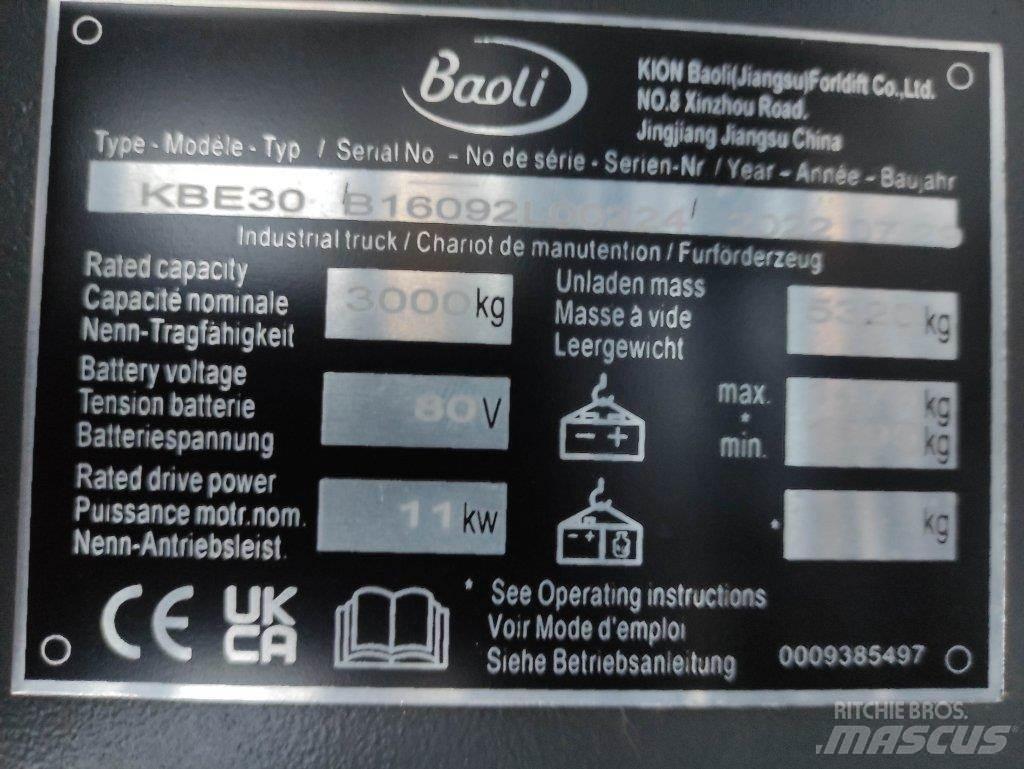 Baoli KBE30 Stivuitor electric