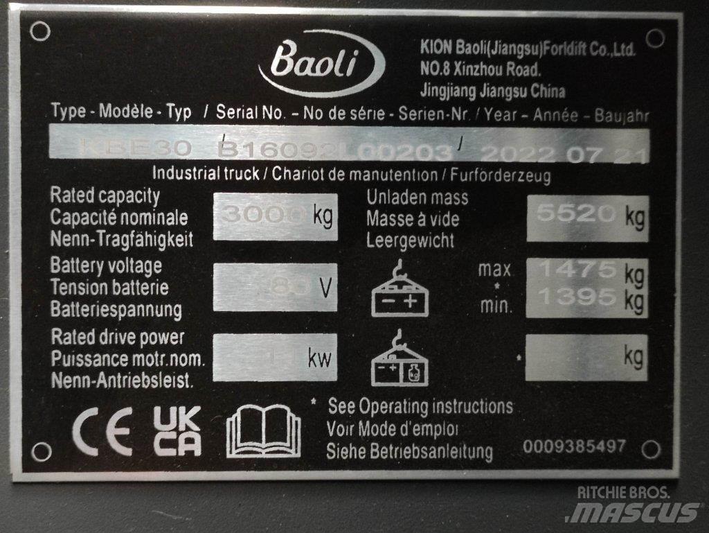 Baoli KBE30 Stivuitor electric
