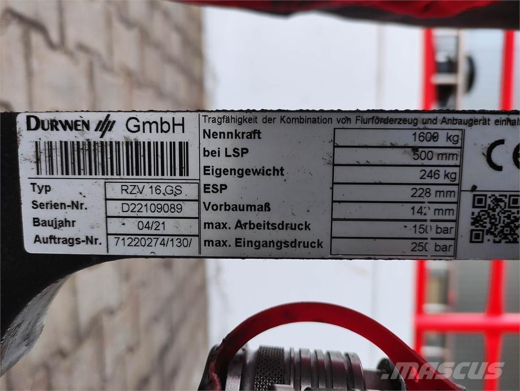Durwen RZV 16 GS Stivuitoare - Altele
