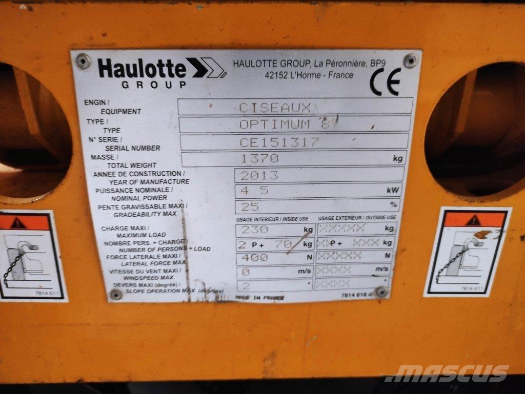 Haulotte OPTIMUM8 Platforme foarfeca