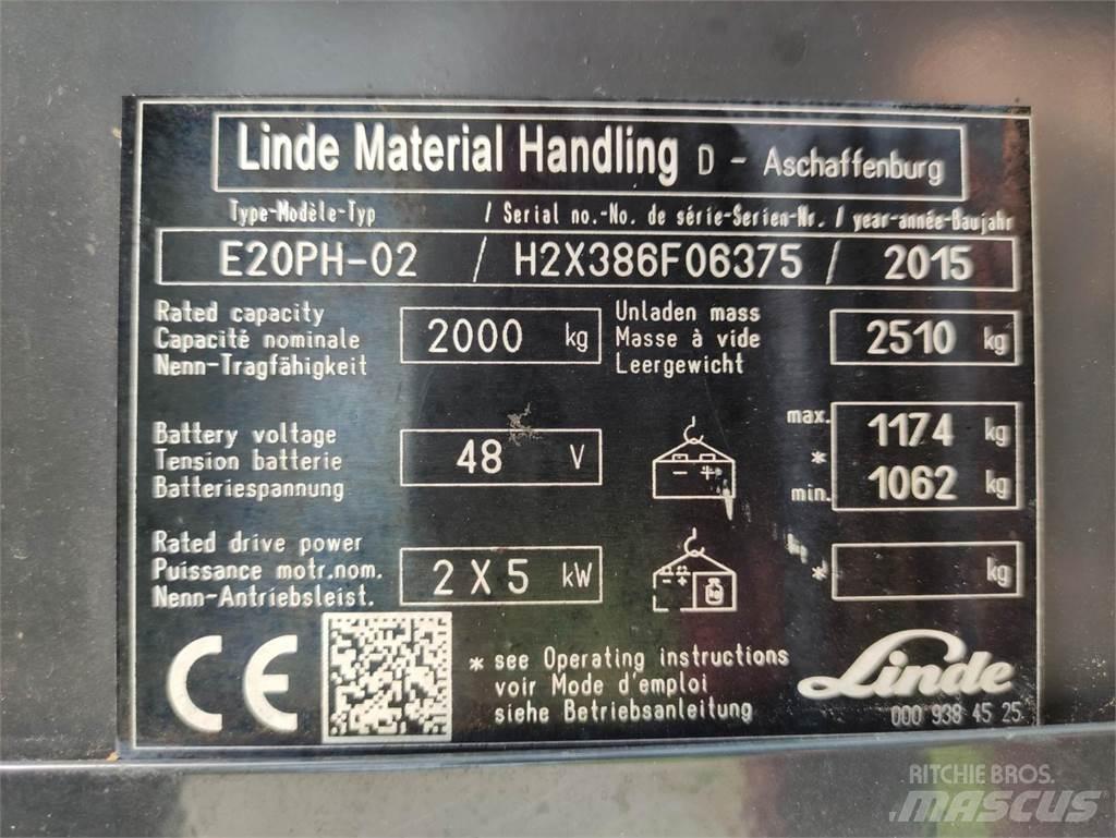 Linde E20-PH-02 Stivuitor electric