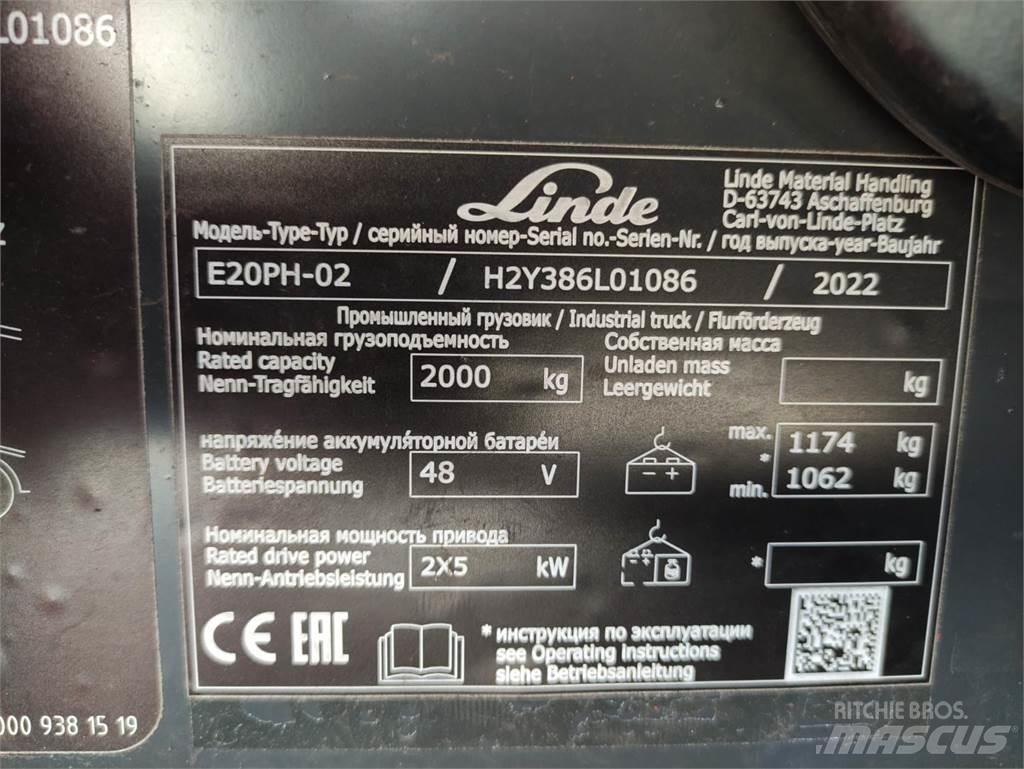 Linde E20PH-02-386-EVO Stivuitor electric