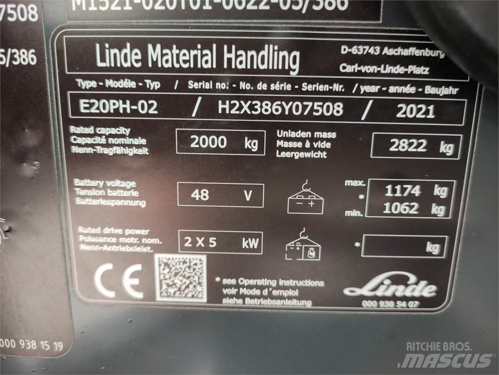 Linde E20PH-02-386-EVO Stivuitor electric