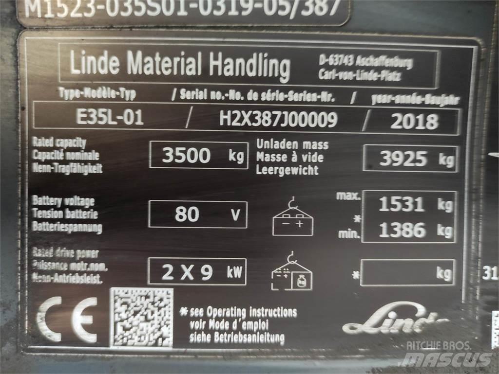 Linde E35L-01-387 Stivuitor electric