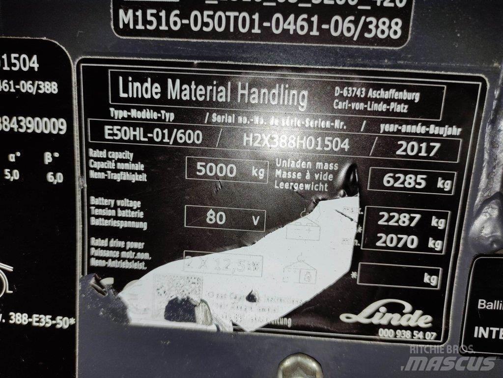 Linde E50HL-01/600-388 Stivuitor electric