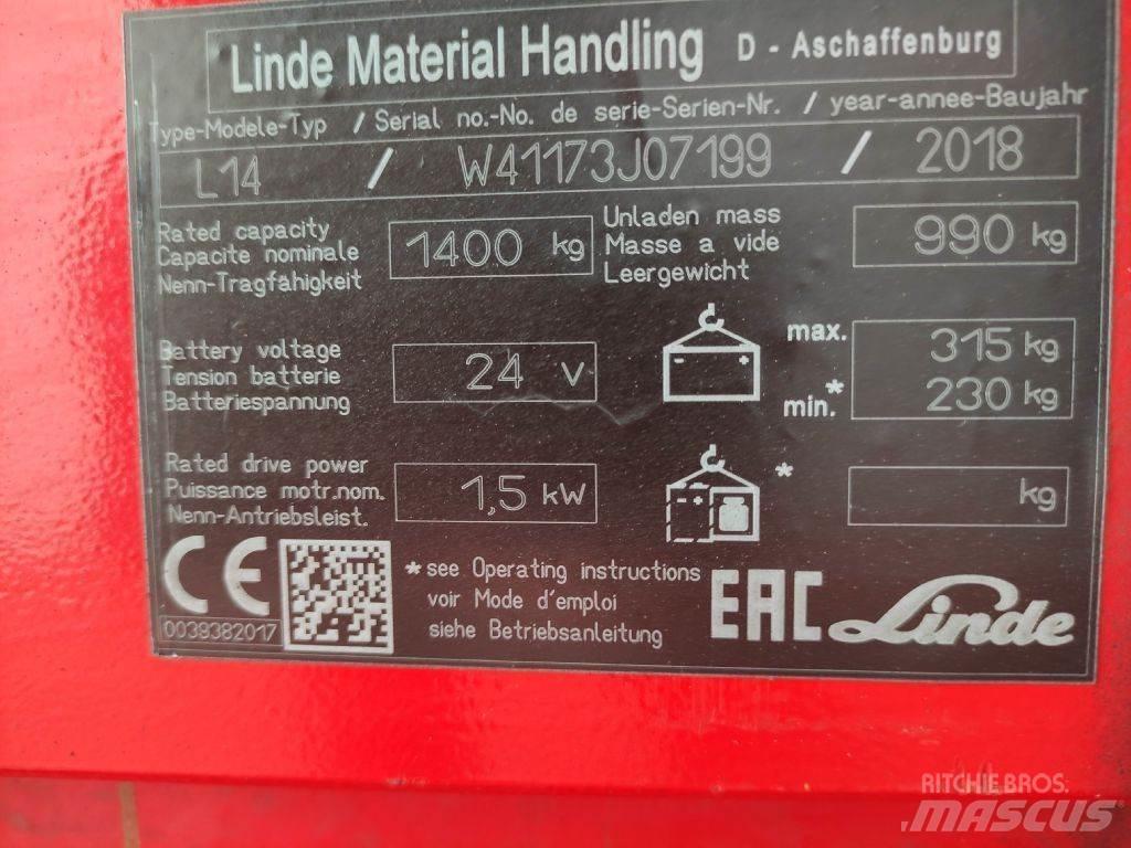 Linde L14i Transpaleta manuala