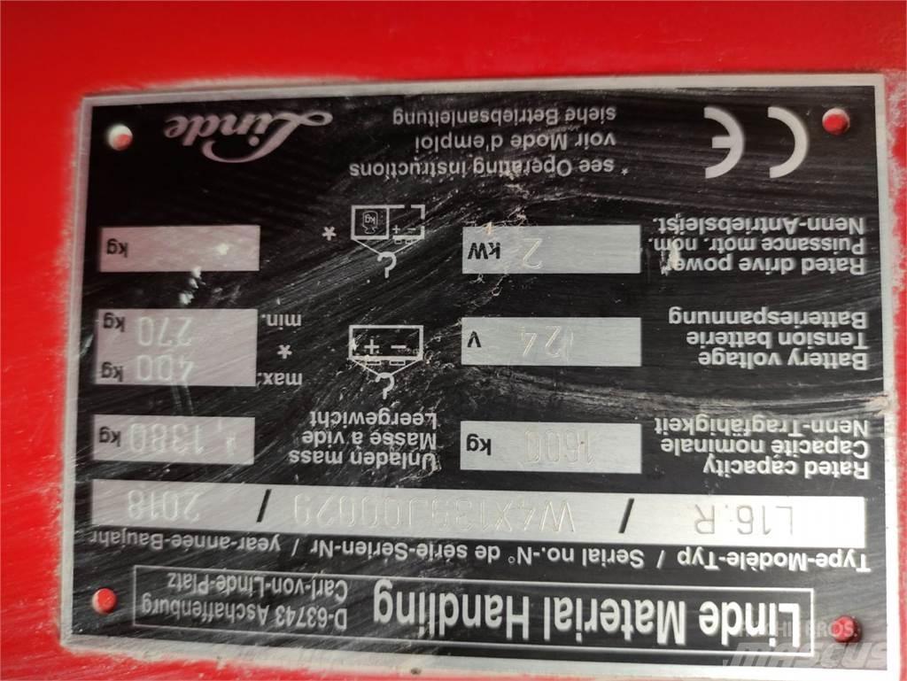 Linde L16 R Transpaleta manuala