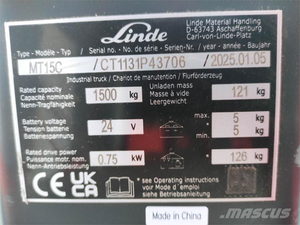 Linde MT15C Transpaleta manuala