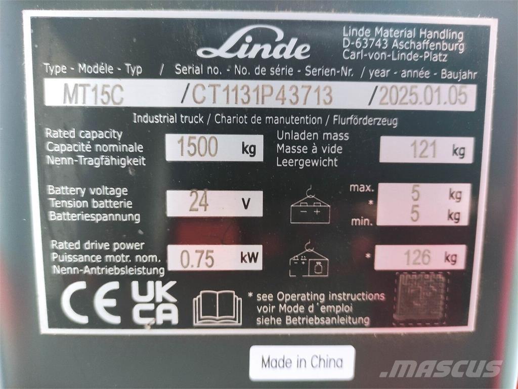 Linde MT15C Transpaleta manuala
