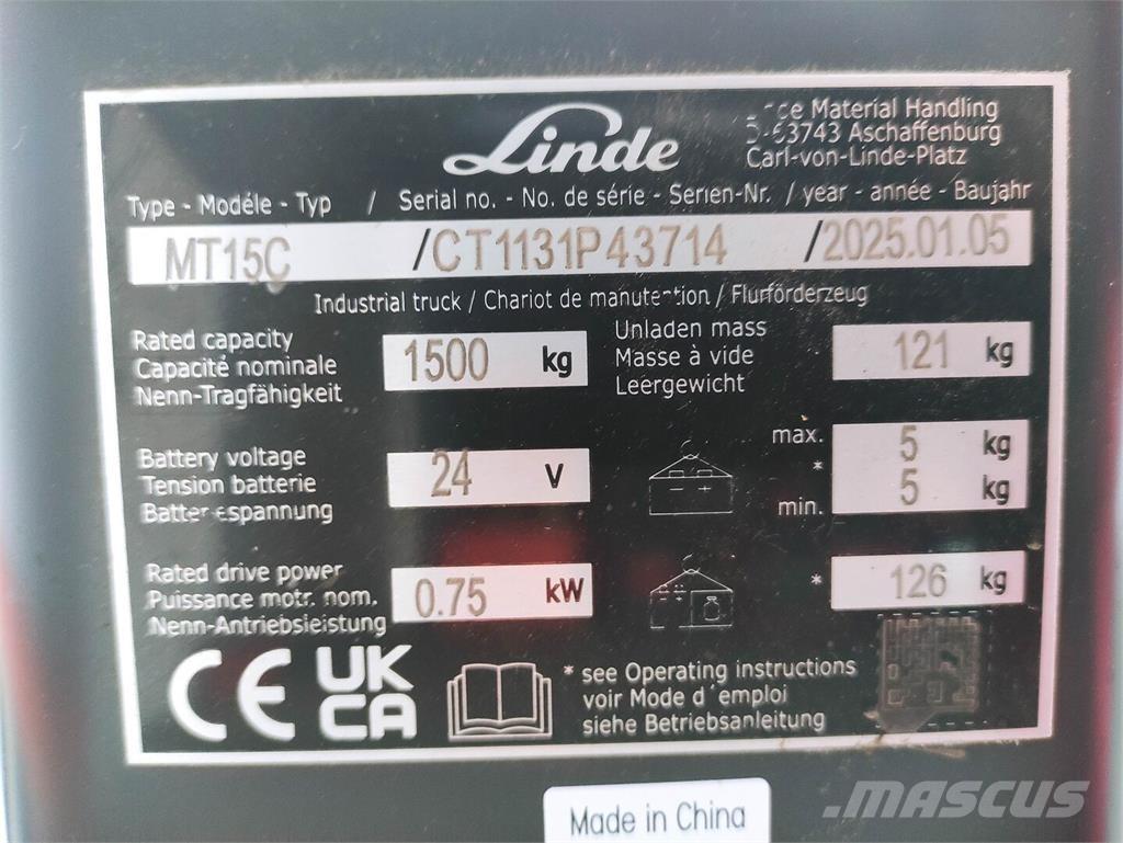 Linde MT15C Transpaleta manuala