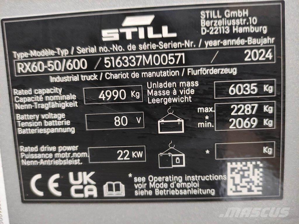 Still RX60-50/600 Stivuitor electric
