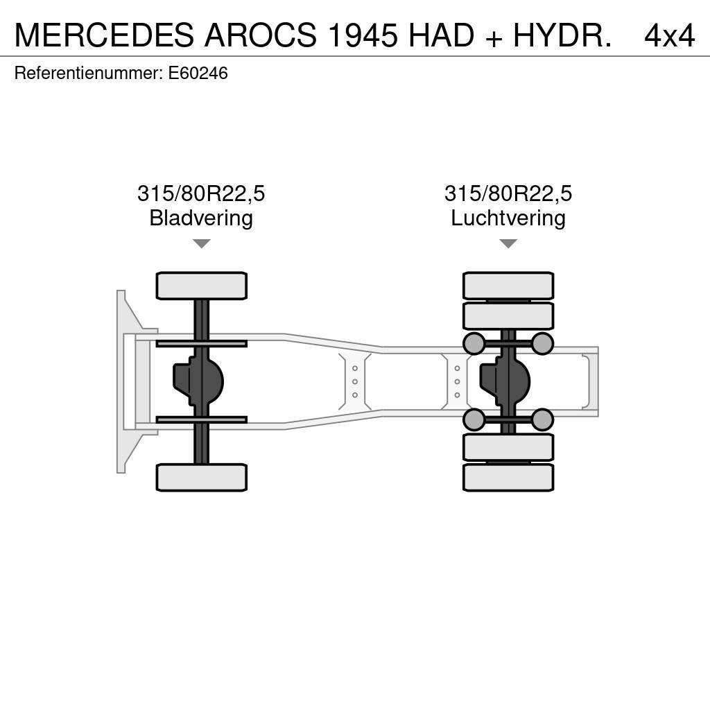 Mercedes-Benz AROCS 1945 HAD + HYDR. Autotractoare