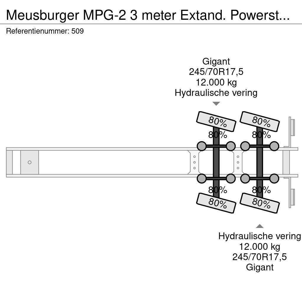 Meusburger MPG-2 3 meter Extand. Powersteering 12 Tons Axles! Semi-remorca agabaritica