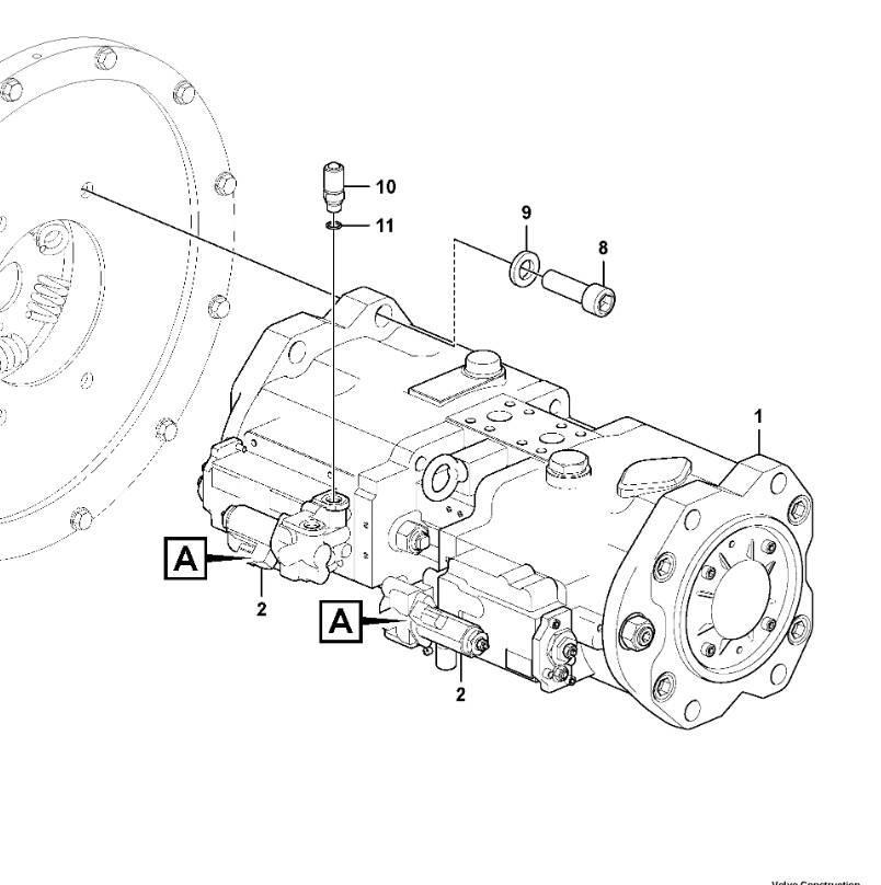 Volvo EC300D EC350D Main Pump 14632316 K5V160DT Transmisie
