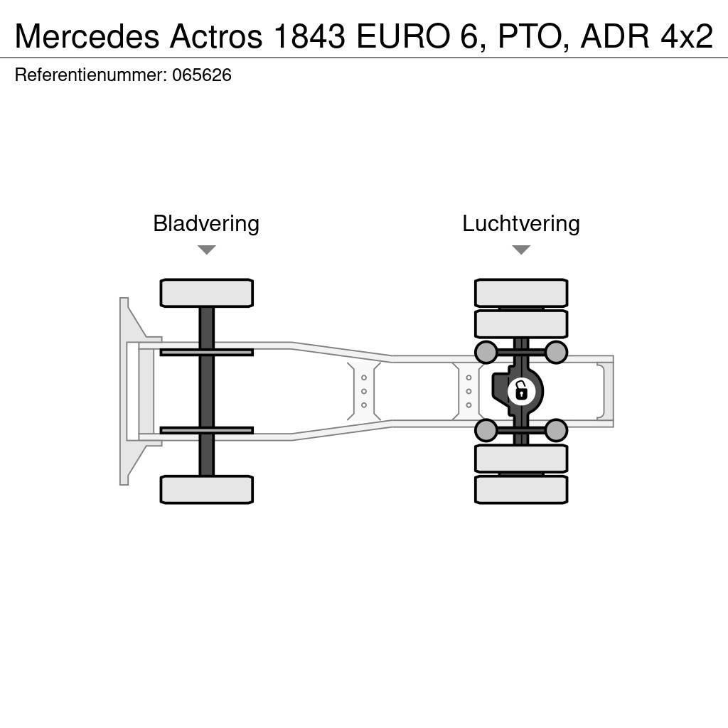 Mercedes-Benz Actros 1843 EURO 6, PTO, ADR Autotractoare