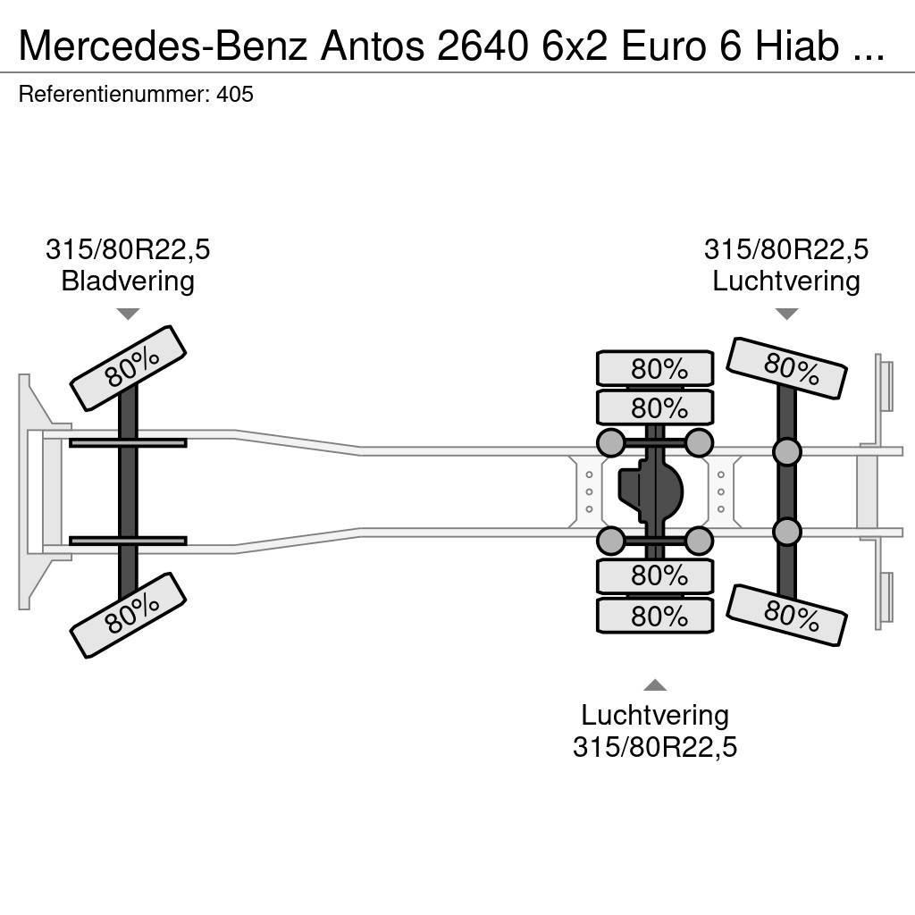 Mercedes-Benz Antos 2640 6x2 Euro 6 Hiab 166K Hipro 2 x Hydr. Ro Macara pentru orice teren