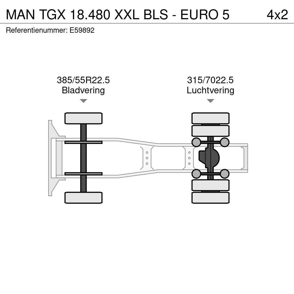 MAN TGX 18.480 XXL BLS - EURO 5 Autotractoare