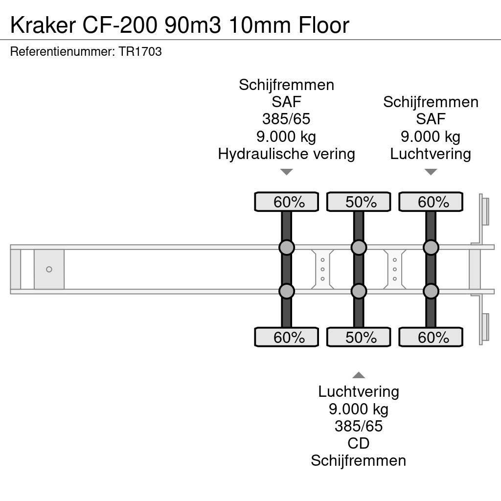 Kraker CF-200 90m3 10mm Floor Walking Floor semi-remorci