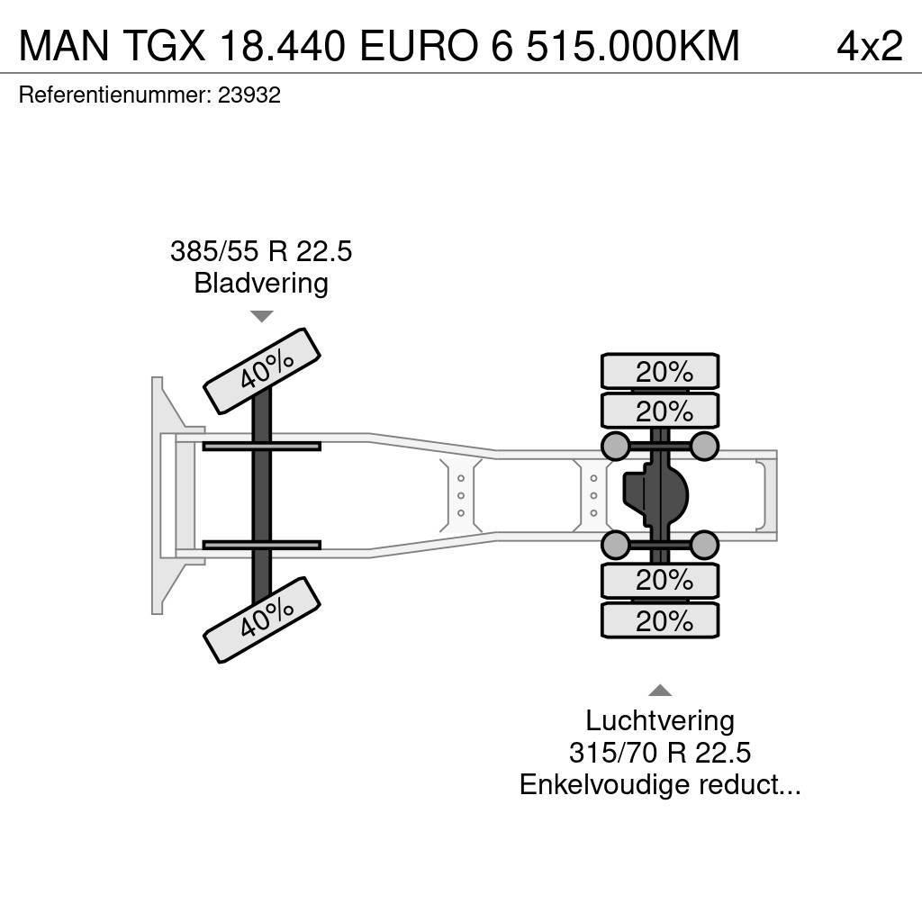 MAN TGX 18.440 EURO 6 515.000KM Autotractoare