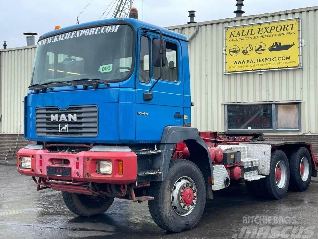 MAN 33.414 Heavy Duty Chassis 6x6 Full Spring Suspensi Camion cabina sasiu