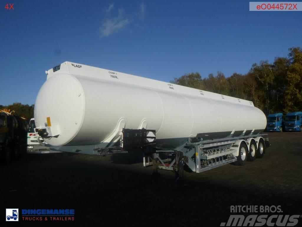 LAG Fuel tank alu 44.4 m3 / 6 comp + pump Cisterna semi-remorci