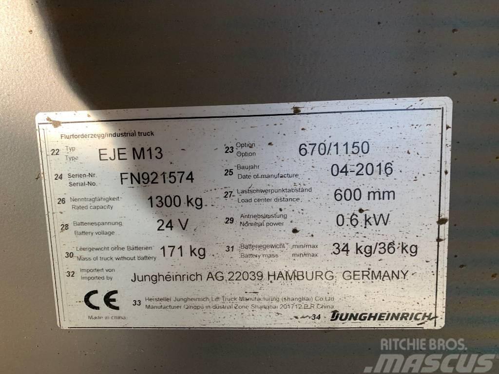 Jungheinrich EJE M13 Transpaleta manuala