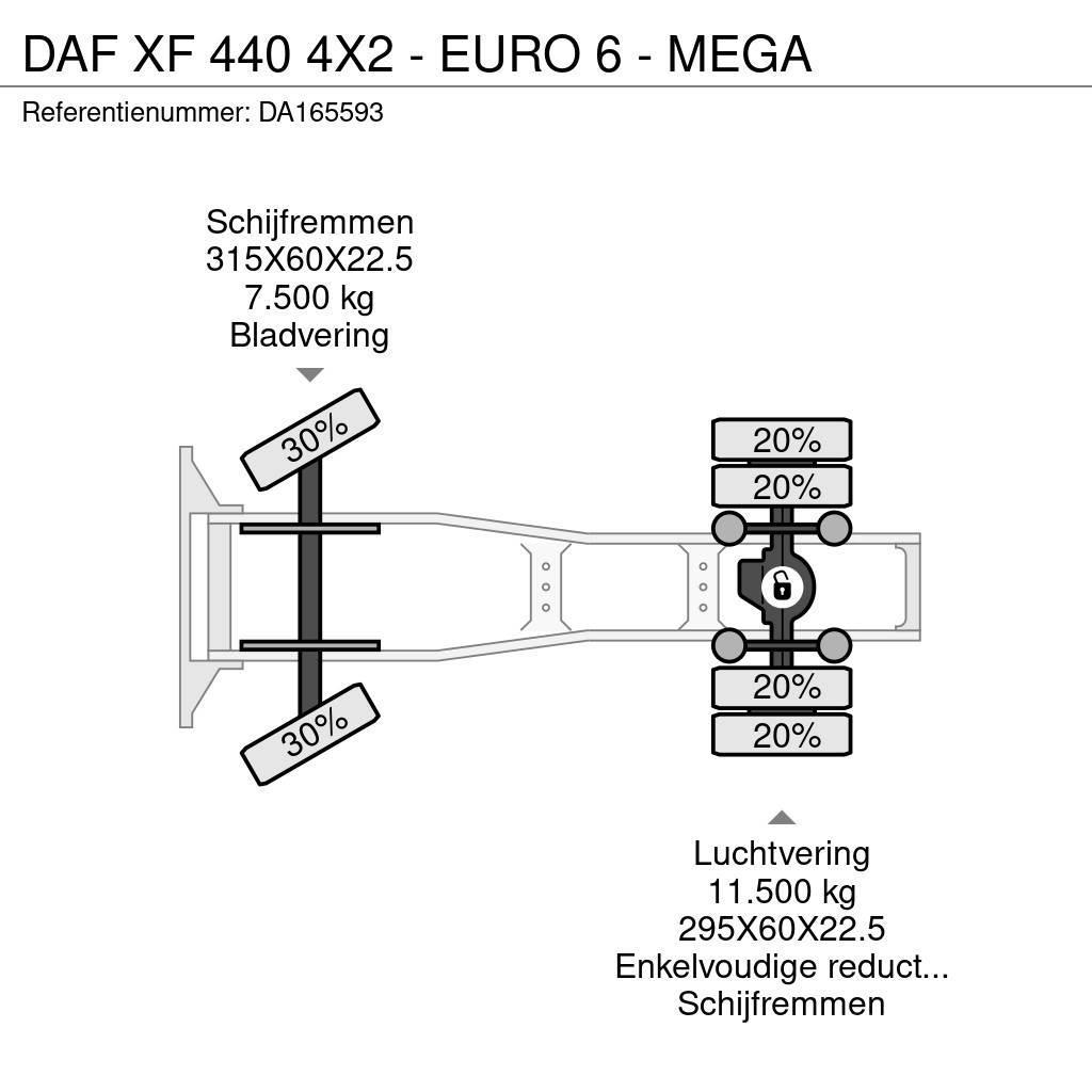 DAF XF 440 4X2 - EURO 6 - MEGA Autotractoare
