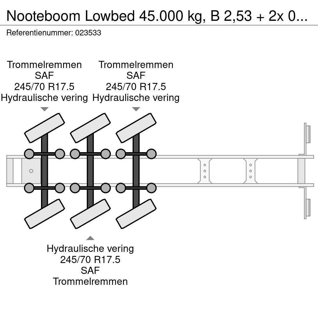 Nooteboom Lowbed 45.000 kg, B 2,53 + 2x 0,23 mtr, Lowbed Semi-remorca agabaritica