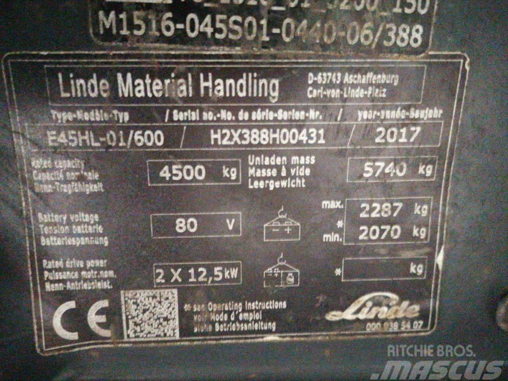 Linde E45HL/01-600 Stivuitor electric