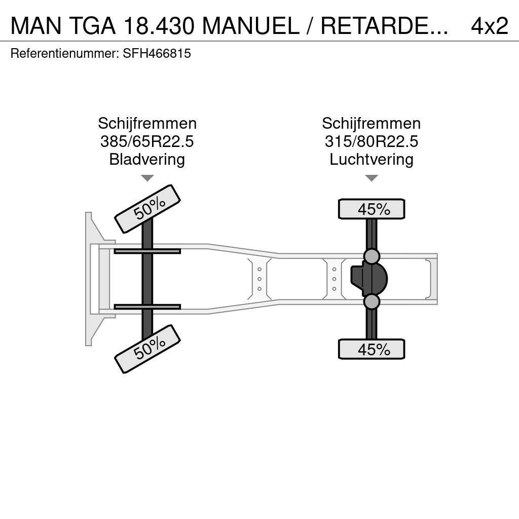 MAN TGA 18.430 MANUEL / RETARDER / AIRCO Autotractoare