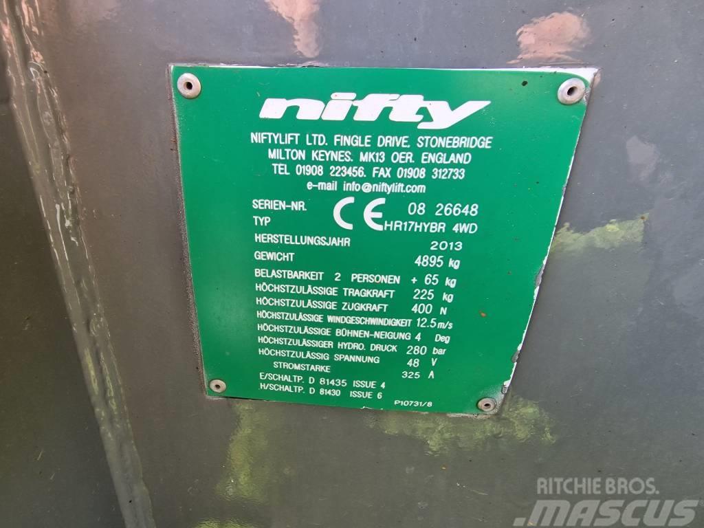Niftylift HR17 hybrid 4x4 hybride knikarmhoogwerker hoogwerk Nacele cu brat articulat