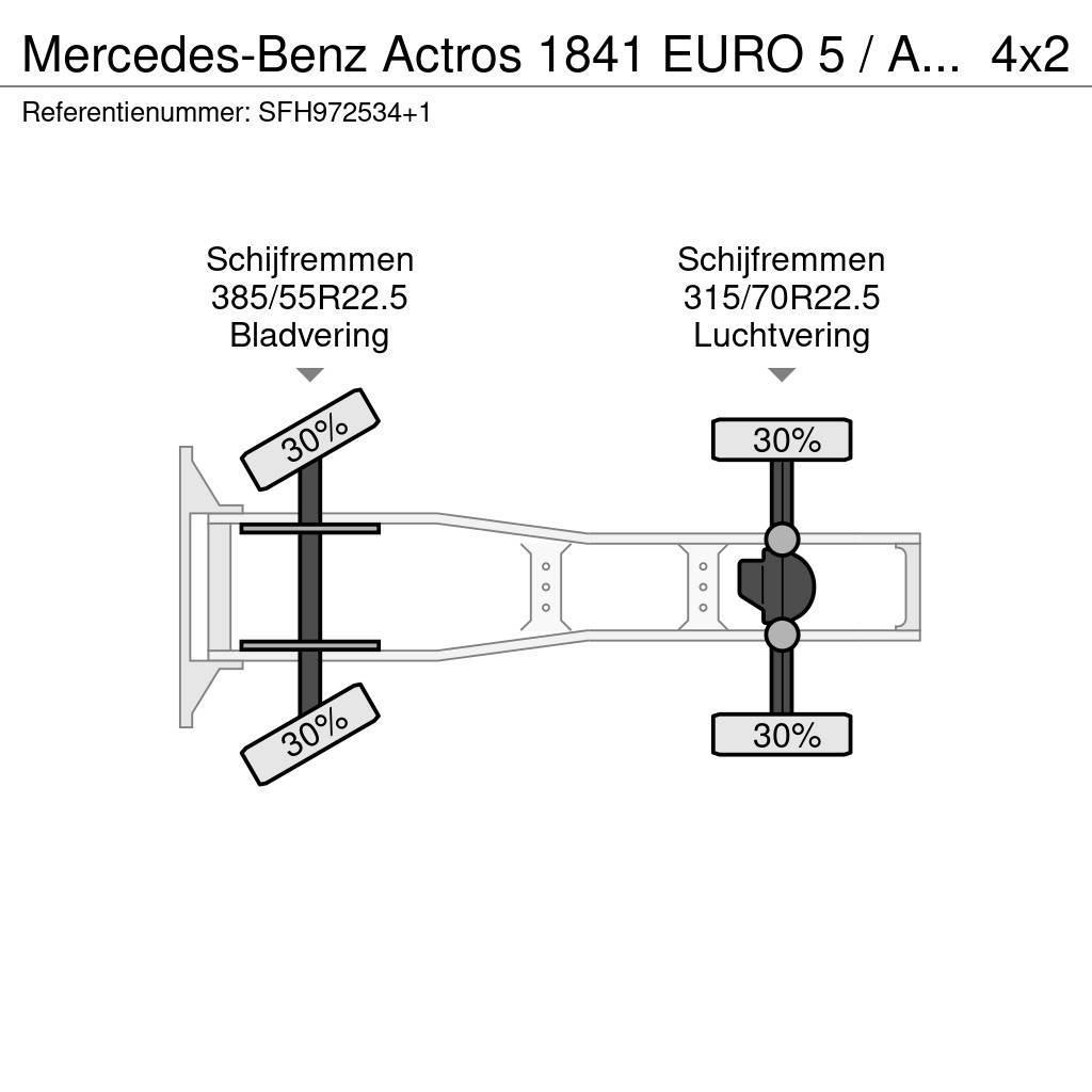 Mercedes-Benz Actros 1841 EURO 5 / AIRCO / RETARDER Autotractoare