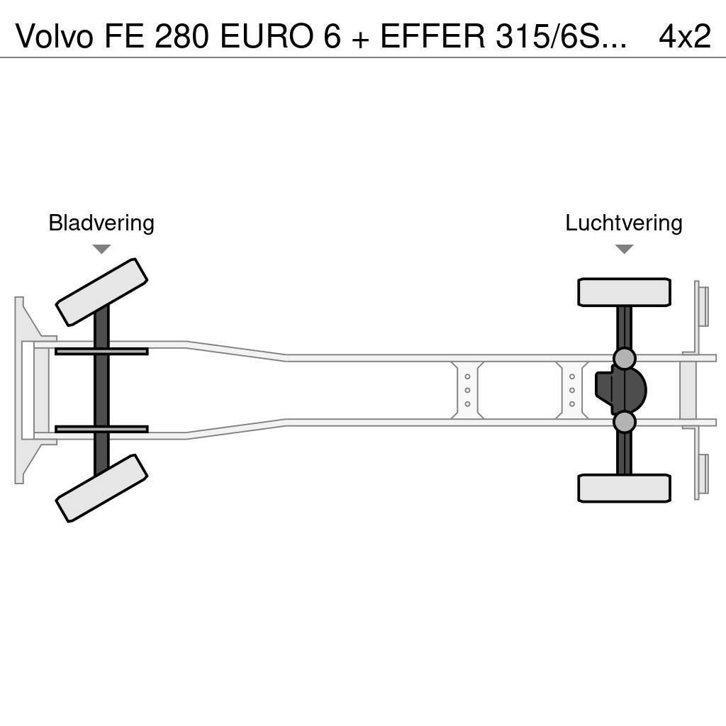 Volvo FE 280 EURO 6 + EFFER 315/6S + JIB 4S / LIER / WIN Macara pentru orice teren