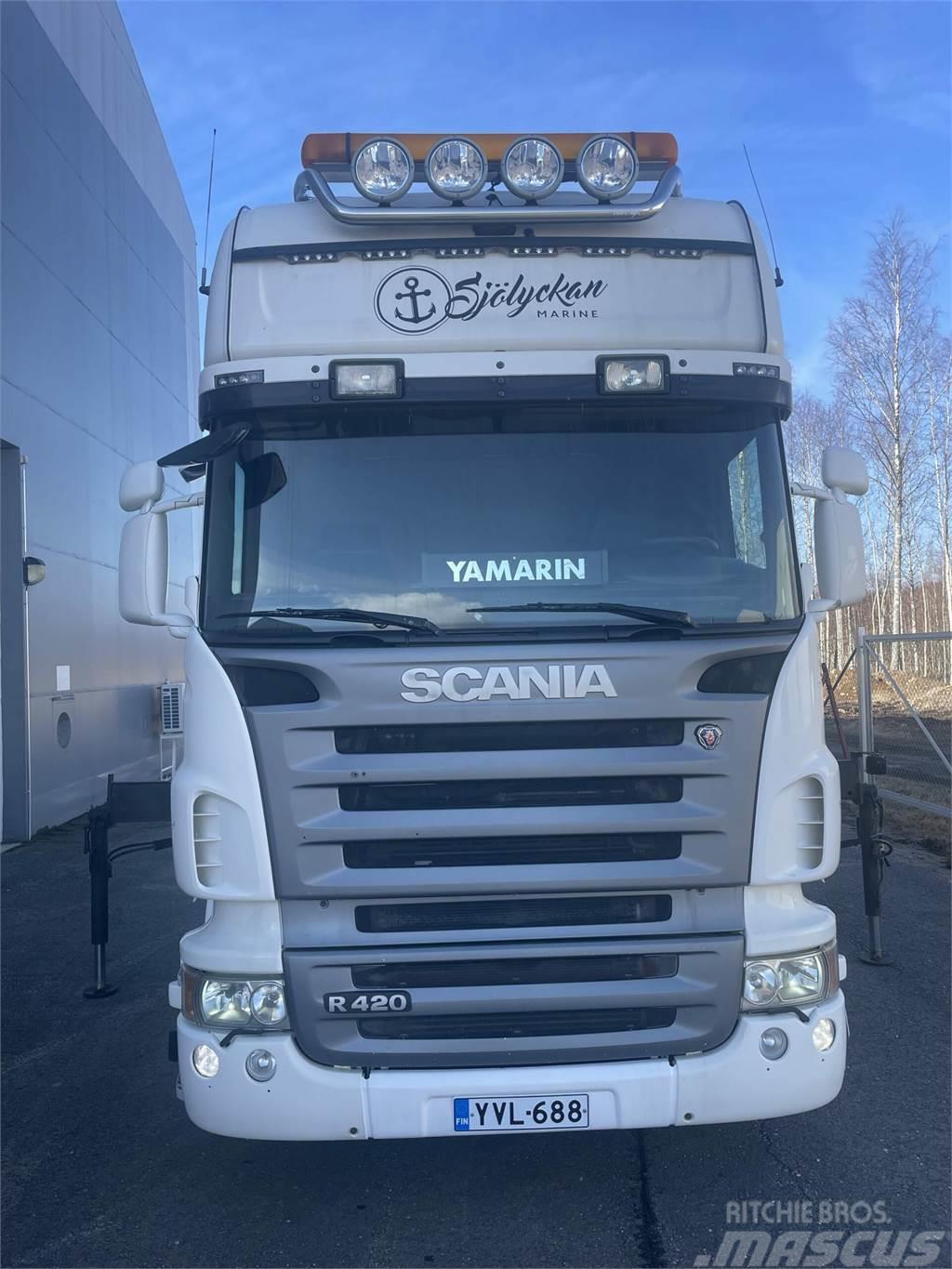Scania R 420 4x2-3700 Topline + PM 12.5 S nosturi radioll Camioane cu macara