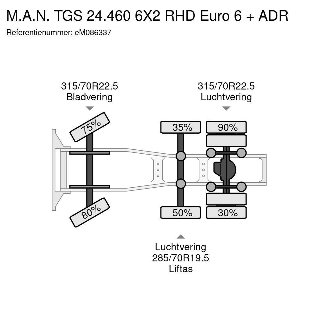 MAN TGS 24.460 6X2 RHD Euro 6 + ADR Autotractoare