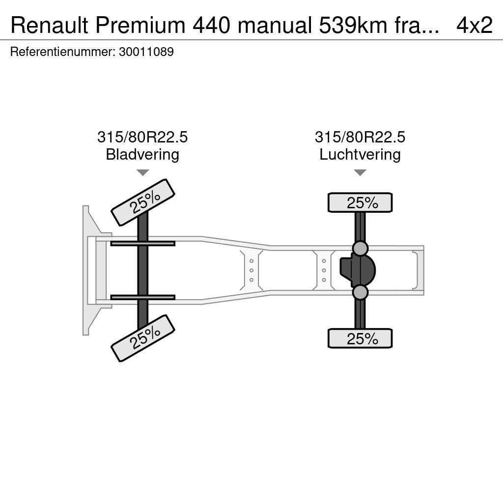 Renault Premium 440 manual 539km francais hydraulic Autotractoare