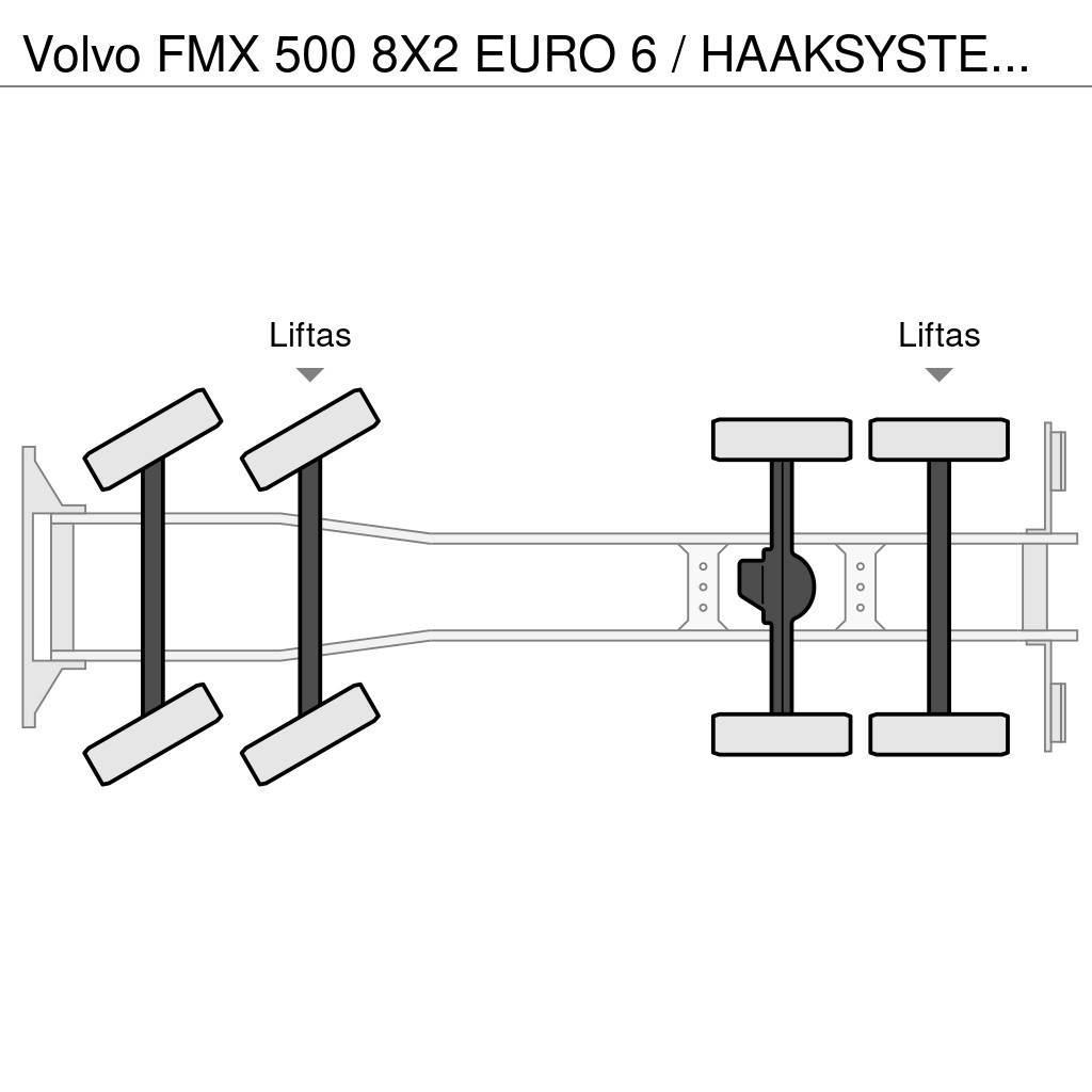 Volvo FMX 500 8X2 EURO 6 / HAAKSYSTEEM / PERFECT CONDITI Camion cu carlig de ridicare