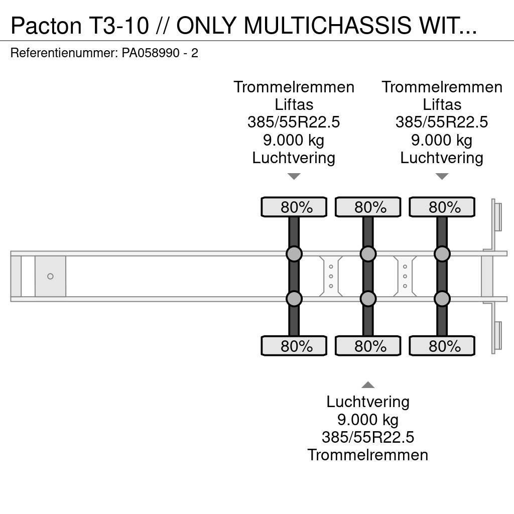 Pacton T3-10 // ONLY MULTICHASSIS WITHOUT REEFER 20,40,45 Camion cu semi-remorca cu incarcator