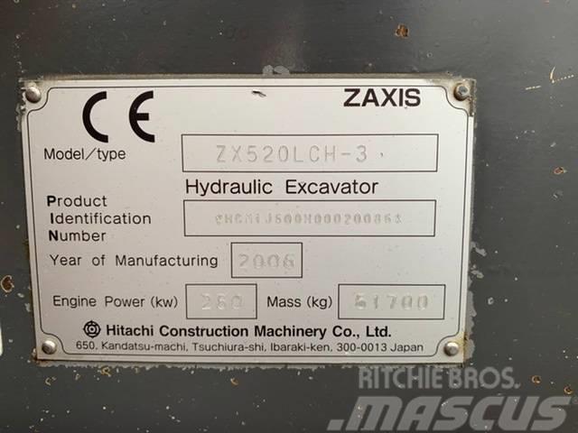 Hitachi ZX520LCH-3, low hours Excavatoare pe senile