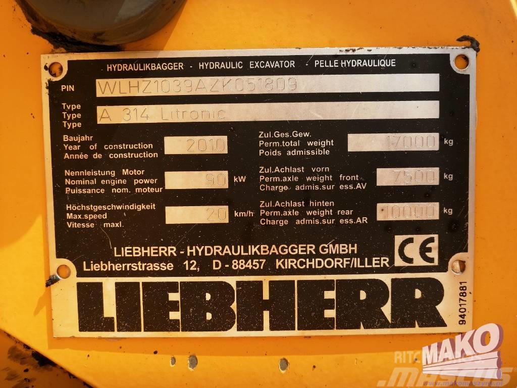 Liebherr A 314 Litronic Excavatoare cu roti