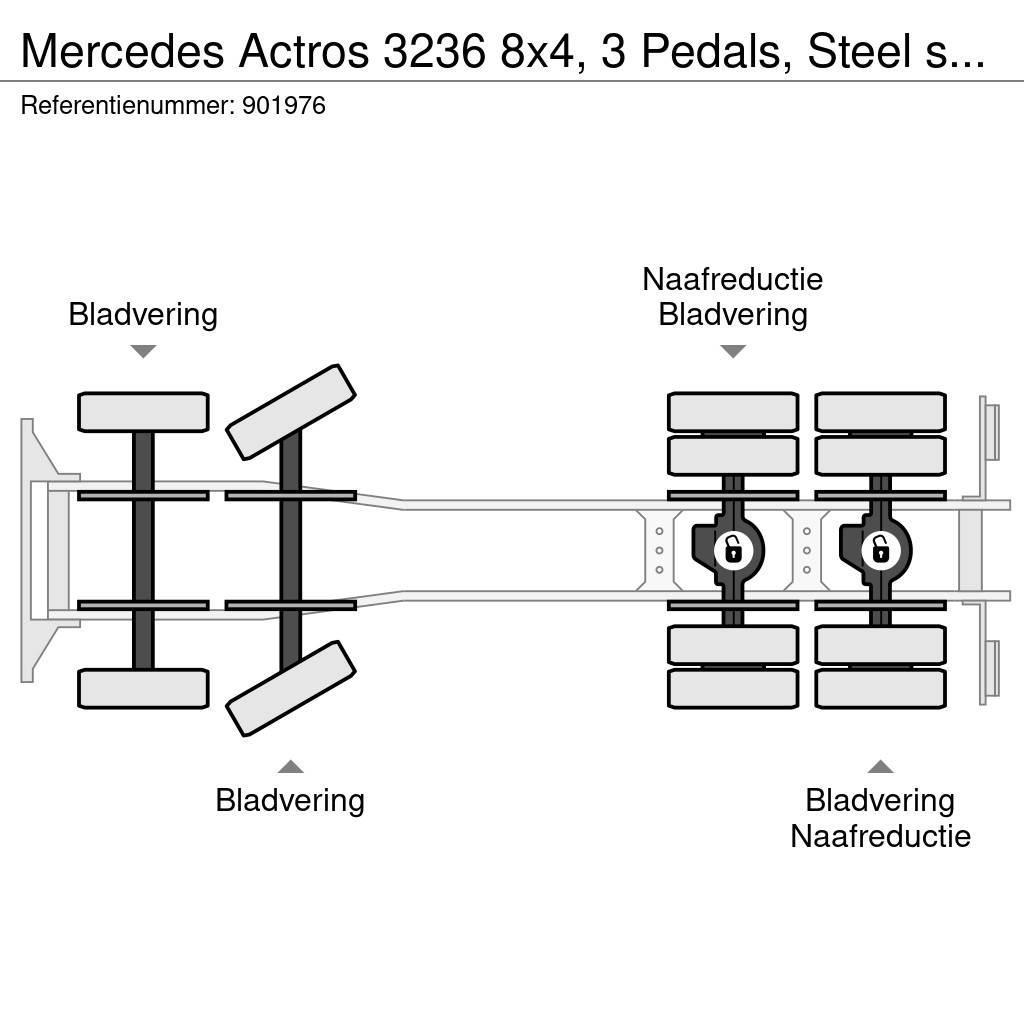 Mercedes-Benz Actros 3236 8x4, 3 Pedals, Steel suspension, Telli Autobasculanta