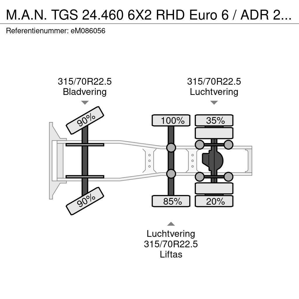 MAN TGS 24.460 6X2 RHD Euro 6 / ADR 25/07/24 Autotractoare